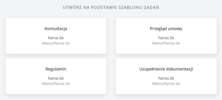Zlecaj wygodnie pracę przy użyciu szablonów